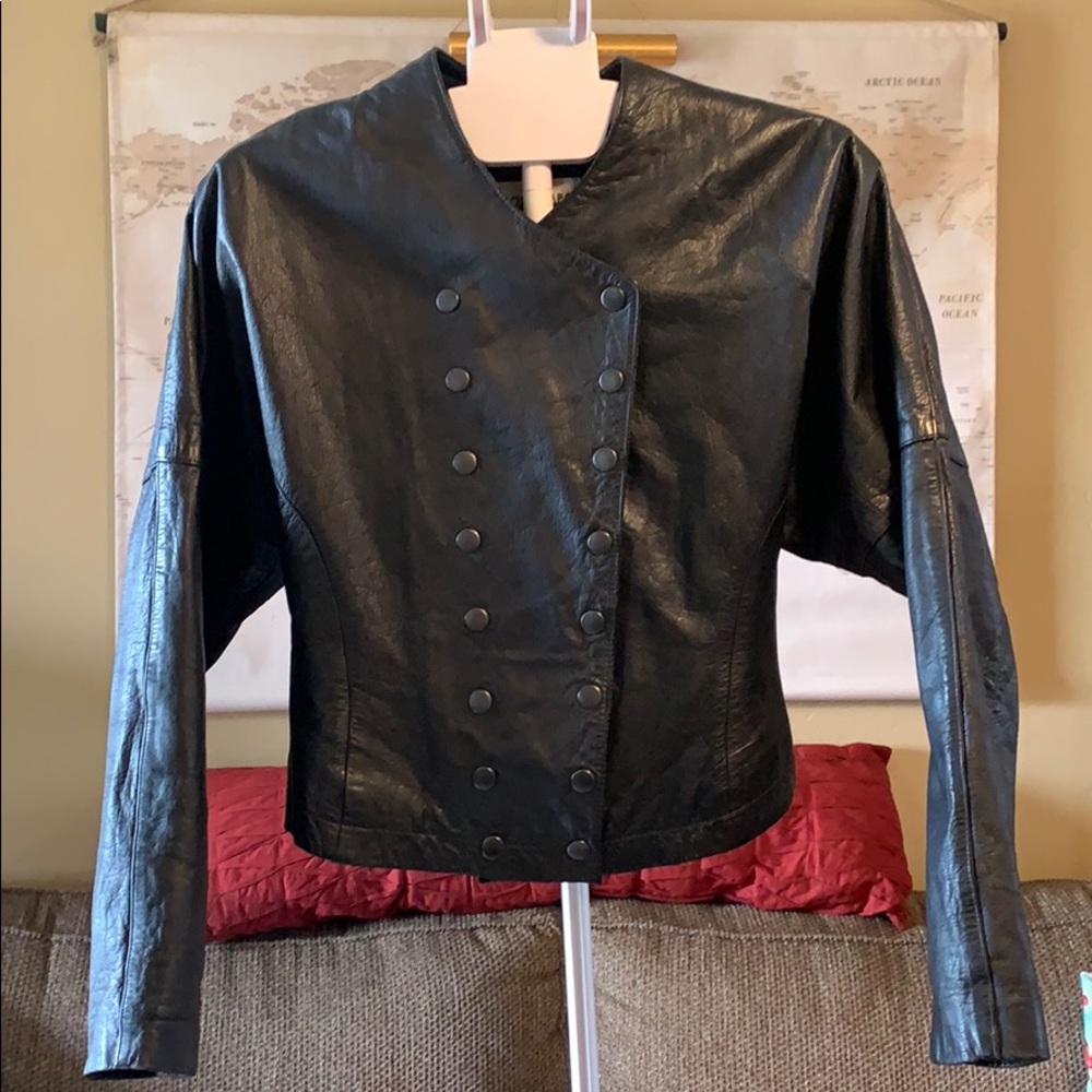 Vintage Leather Moto Jacket
